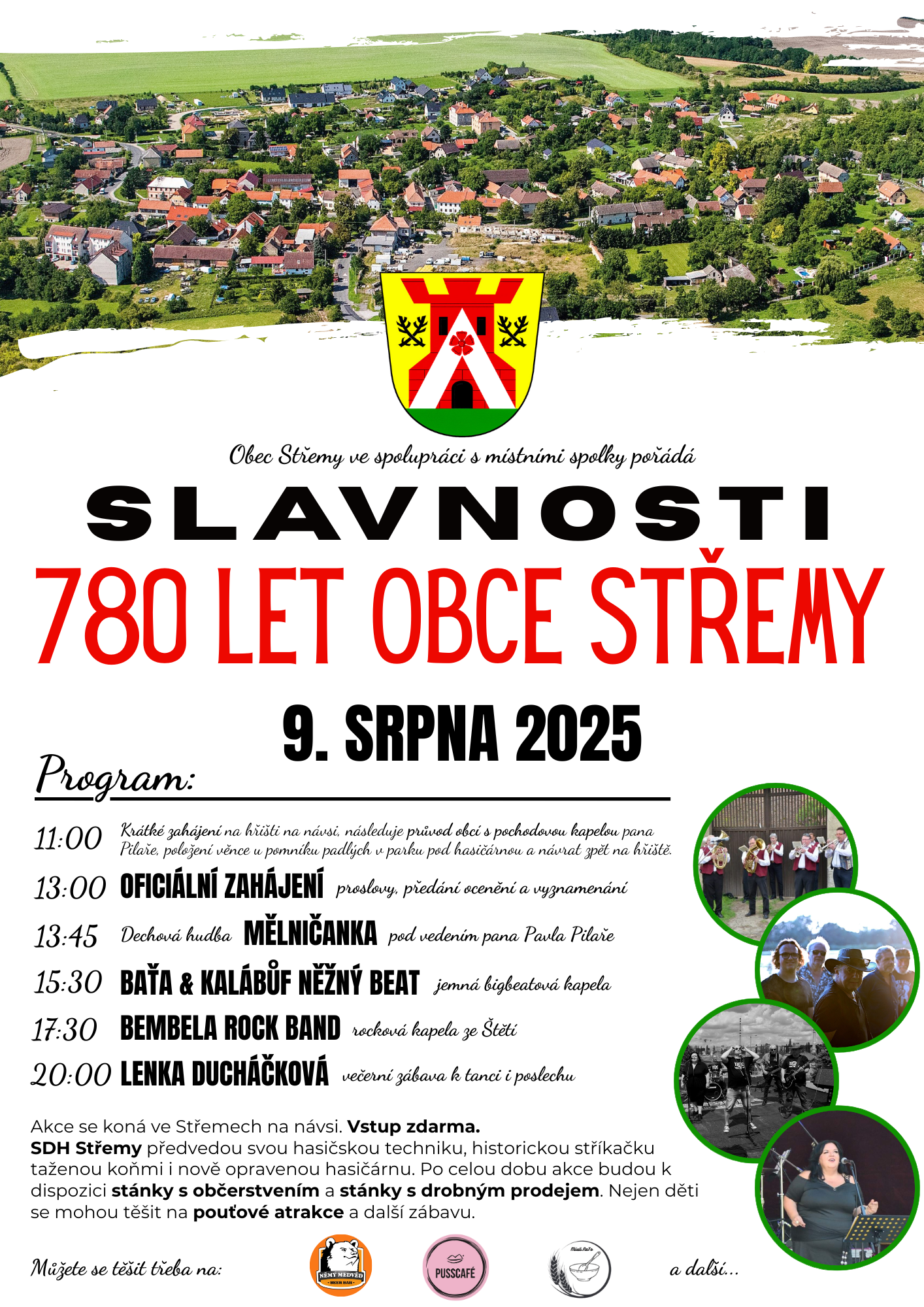 Slavnosti 780 let obce Střemy plakát